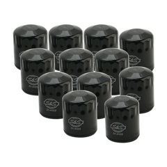 S&S Cycle 99-18 BT/2017+ M8/X-Wedge Black Oil Filter - 12 Pack