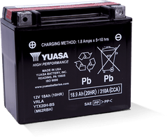 Yuasa YTX20H-BS High Performance AGM 12-Volt Battery w/Bottle