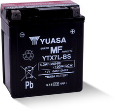 Yuasa YTX7L-BS Maintenance Free AGM 12-Volt Battery w/Bottle