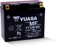 Yuasa YT12B-BS Maintenance Free 12-Volt AGM Battery w/Bottle