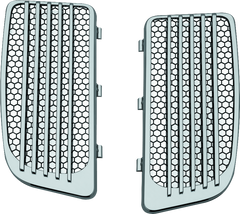 Kuryakyn Radiator Grills For Twin Cooled Models Chrome & Black (Pair)