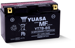 Yuasa YT7B-BS Maintenance Free AGM 12-Volt Battery w/Bottle