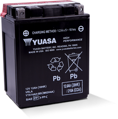 Yuasa YTX14AH-BS High Performance AGM 12-Volt Battery w/Bottle