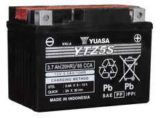 Yuasa YTZ5S-BS Maintenance Free AGM 12-Volt Battery w/Bottle