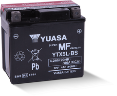 Yuasa YTX5L-BS Maintenance Free AGM 12-Volt Battery w/Bottle