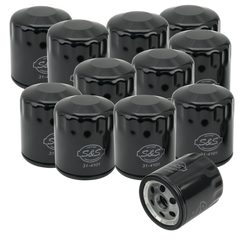 S&S Cycle Sportster/Evolution Models Black Oil Filters - 12 Pack