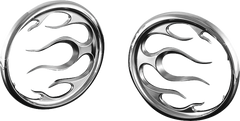 Kuryakyn Flame Speaker Grills Chrome