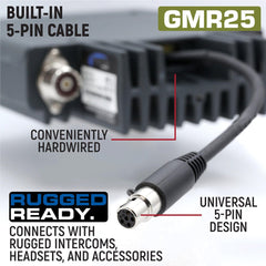 Rugged GMR25 Waterproof GMRS Mobile Radio kit