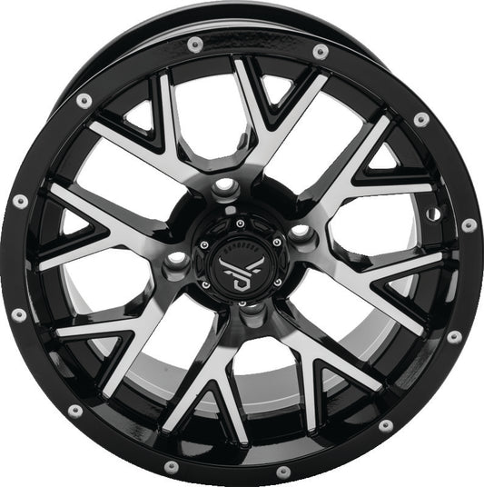 QuadBoss Barbwire 14X7 - 5+2 - 4/110 - Black Machined