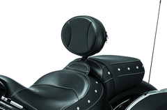 Kuryakyn Plug-N-Go Driver Backrest 14-Up Indian Black Pad, Chrome