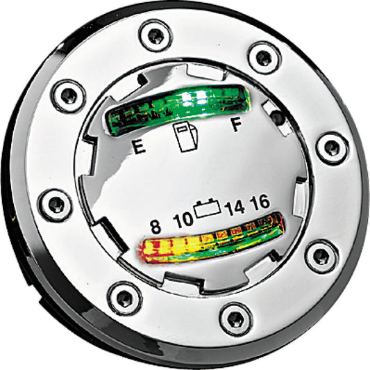 Kuryakyn Informer LED Fuel & Battery Gauge Chrome