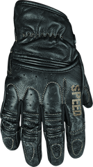 Speed and Strength Rust and Redemption Leather Gloves Black - Medium