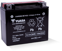 Yuasa YTX20H-BS High Performance AGM 12 Volt Battery (Bottle Supplied)