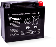 Yuasa YTX20L Maintenance Free AGM 12 Volt Battery