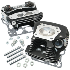 S&S Cycle 08-16 Touring Super Stock 89cc Cylinder Head Kit - Wrinkle Black