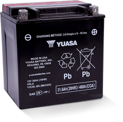 Yuasa YIX30L-BS-PW High Performance Maintenance Free AGM 12 Volt Battery (Bottle Supplied)