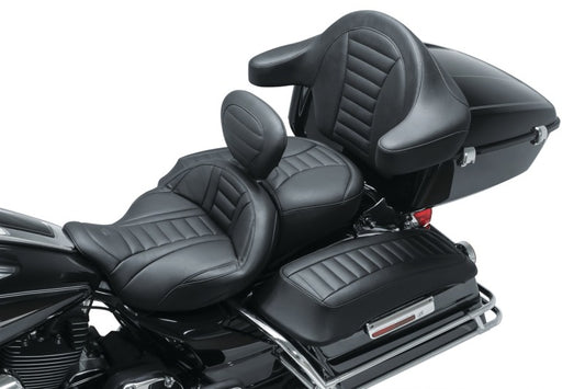 Mustang 08-21 Harley Electra Glide Std, Rd Glide ,Rd King, Str Glide Driver Backrest Deluxe - Black