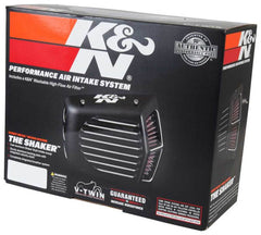 K&N Street Metal Intake System for 01-16 Harley Davidson Softail/Dyna - Shaker Black