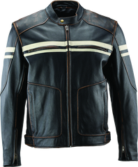 Kuryakyn Leather By River Road Hoodlum Vintage Leather Jacket Black - XL