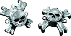 Kuryakyn Replacement Zombie Grip Emblems With Throttle Boss Chrome