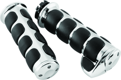 Kuryakyn Premium ISO Grips With Throttle Boss Dual Cable Chrome