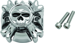 Kuryakyn Replacement Zombie Grip Emblems Without Throttle Boss Chrome