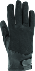 River Road Pecos Leather Mesh Gloves Black - Medium