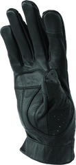 River Road Tucson Leather Perforated Gloves Black - Small