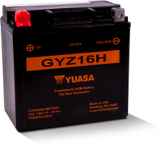 Yuasa GYZ16H High Performance Maintenance Free AGM 12 Volt Battery