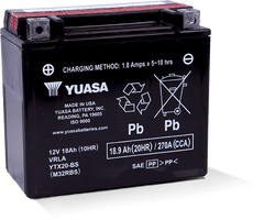 Yuasa YTX20-BS Maintenance Free AGM 12 Volt Battery (Bottle Supplied)