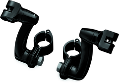 Kuryakyn Longhorn Offset Peg Mounts With 1-1/4inch Clamp Black