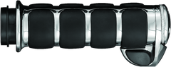 Kuryakyn Premium ISO Grips With Throttle Boss Throttle-By-Wire Chrome
