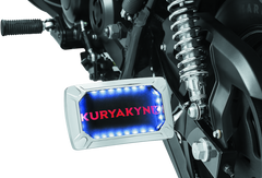 Kuryakyn Nova Curved Horizontal Mount Side License Plate Holder Chrome