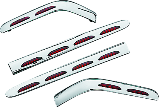 Kuryakyn L.E.D. Saddlebag Molding Set 4 Piece 01-10 GL1800 Chrome