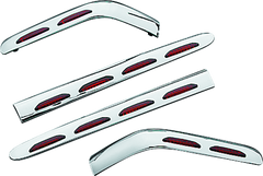 Kuryakyn L.E.D. Saddlebag Molding Set 4 Piece 01-10 GL1800 Chrome