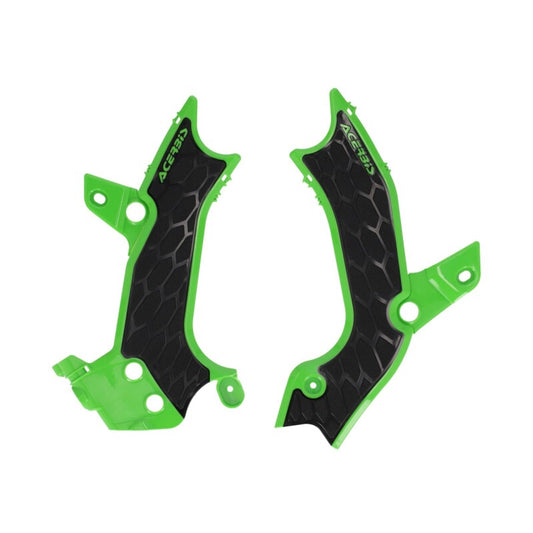 Acerbis 2024 Kawasaki KX450 Frame Guards- X-Grip - Green/Black