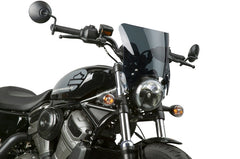 National Cycle Fits up to 48 mm. O.D. Mohawk Chrome Hardware/Straight Bracket/Windshield-Dark Tint