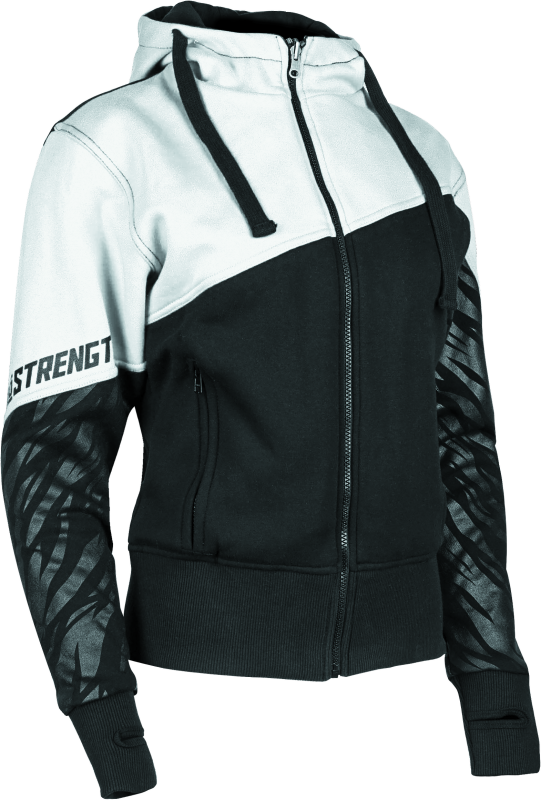 Speed and Strength Cat Outa Hell Hoody White/Black Womens - Medium