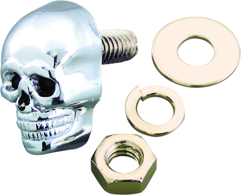 Bikers Choice Chrome Skull Kromets 5/8 Long 1/4-20 Stud Ea