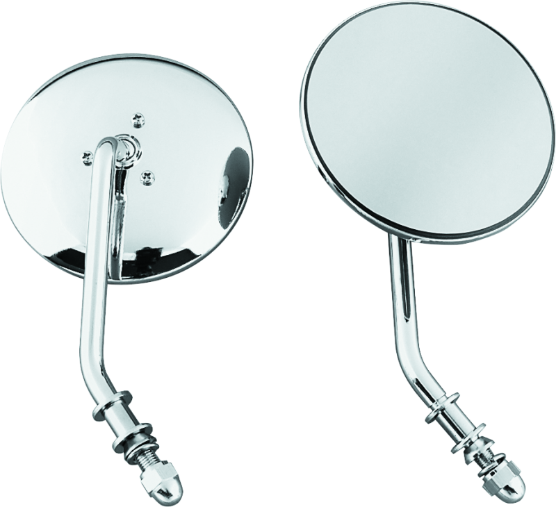 Bikers Choice 65-Up Chrome 4 Inch Round Short Stem Mirror Right Custom