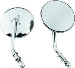 Bikers Choice 65-Up Chrome 4 Inch Round Short Stem Mirror Right Custom