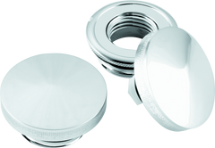 Bikers Choice 82-Up Chrome Pointed Gas Cap Set With Paint Savers