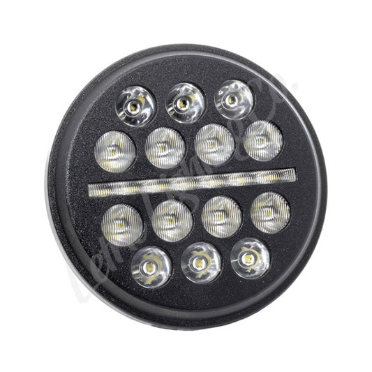 Letric Lighting 5.75? LED Black Buck-Shot Style mini-multi Headlight