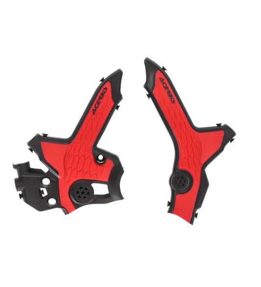 Acerbis 21+ Honda CRF300L Frame Guards- X-Grip - Black/Red