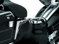 Kuryakyn Passenger Drink Holder With Basket 98-13 Touring Right Side Chrome
