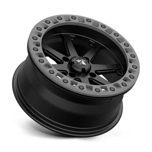 MSA Wheels M31 MA031 15X7 4X156 S-BLK M-GRY RING 00MM